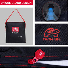Turtle Life Patio Chair Cover folded in storage bag
