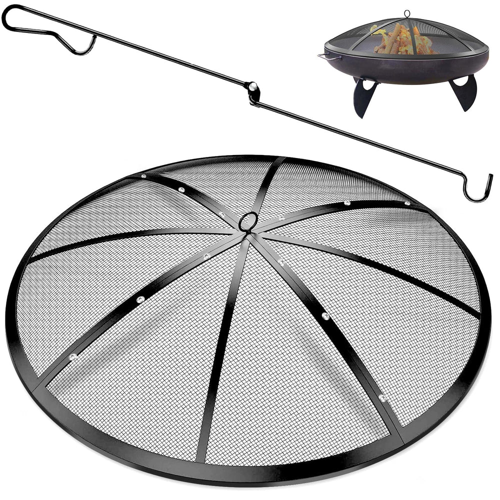 TUSGENK Fire Pit Spark Screen 36 Inch front view