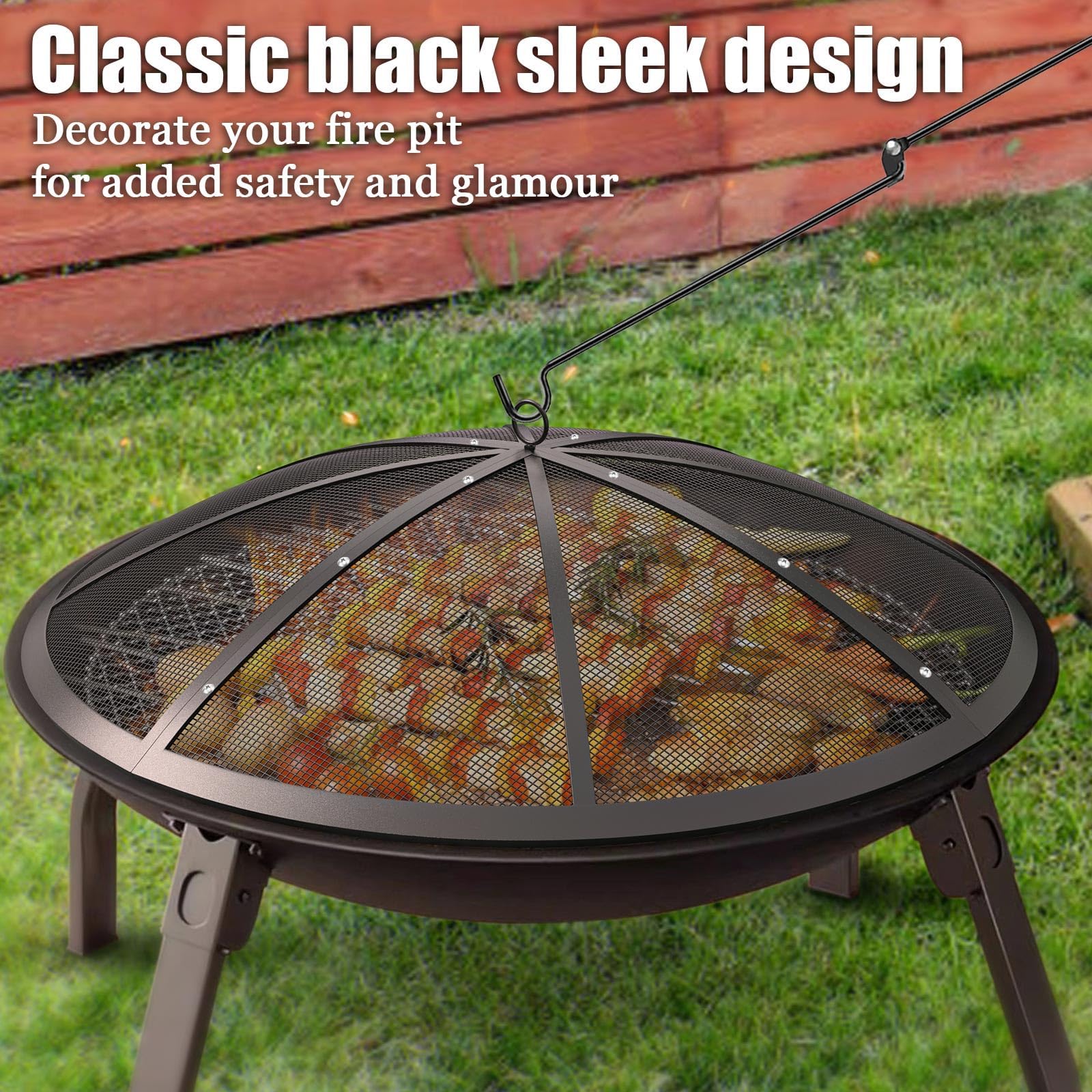 TUSGENK Fire Pit Spark Screen packaging details
