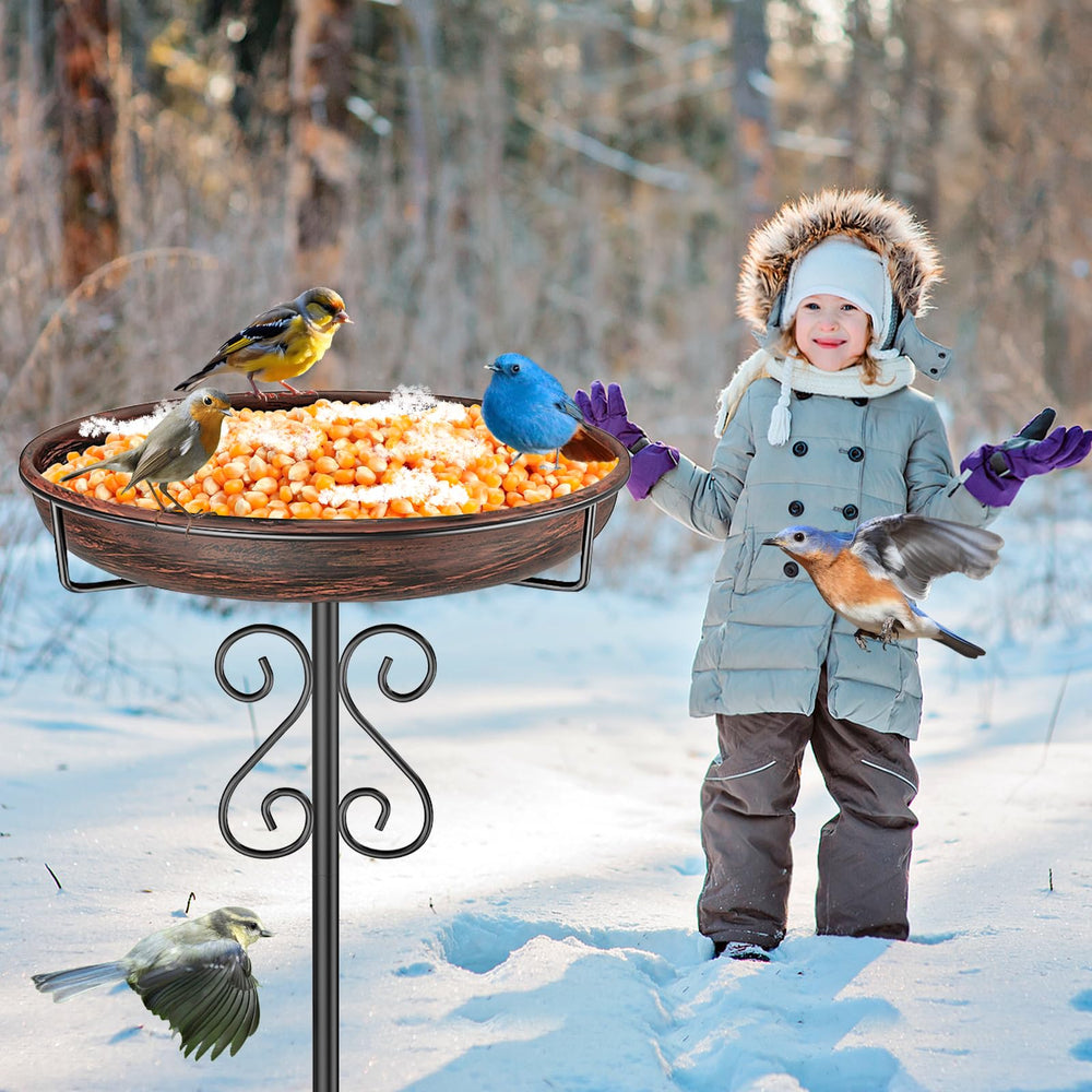 TUSPEU Bird Bath assembled height adjustable