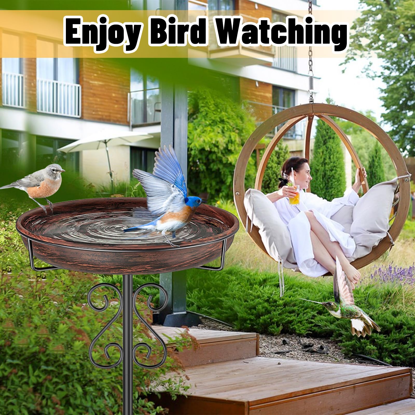TUSPEU Bird Bath easy to clean design