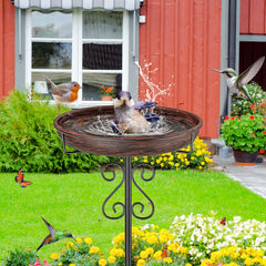 TUSPEU Bird Bath in garden setting