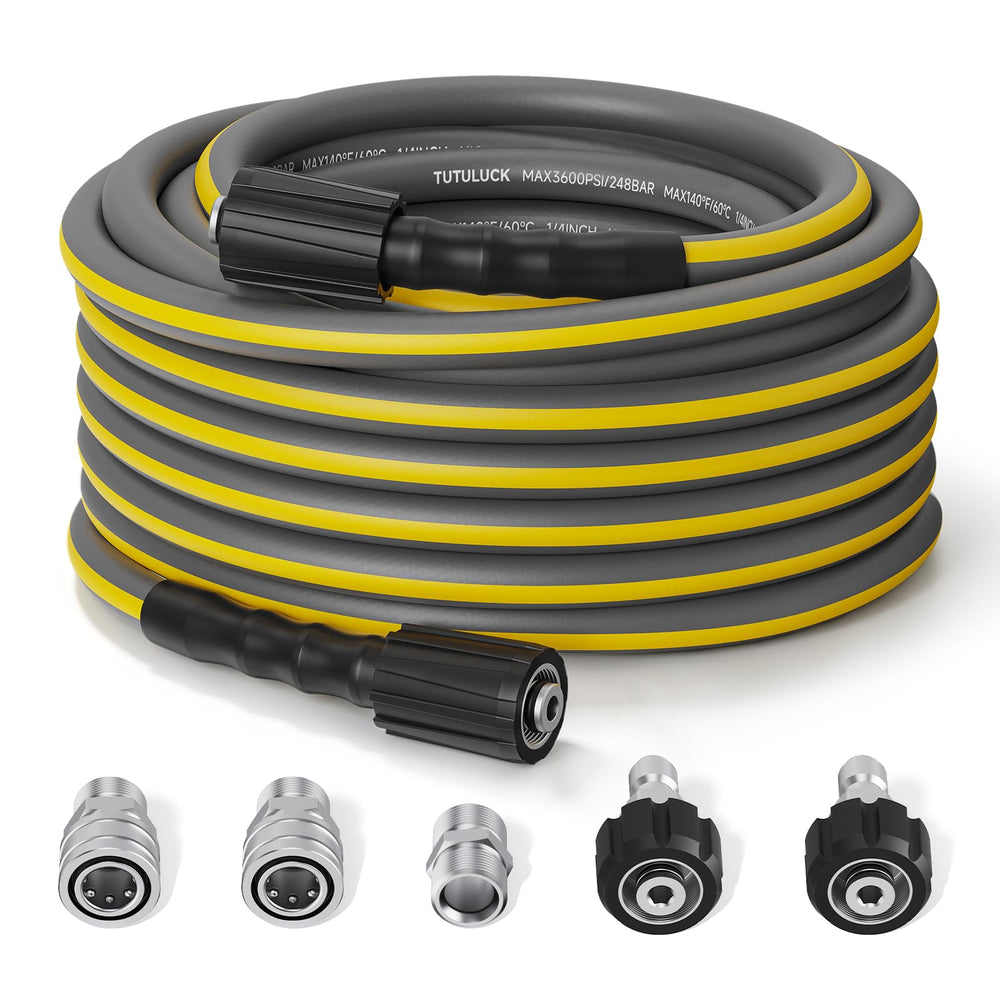 TUTULUCK Pressure Washer Hose 50ft grey and yellow colour