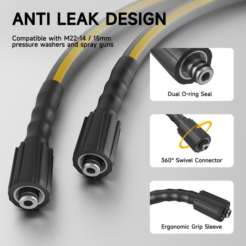 TUTULUCK Pressure Washer Hose in a garden setting