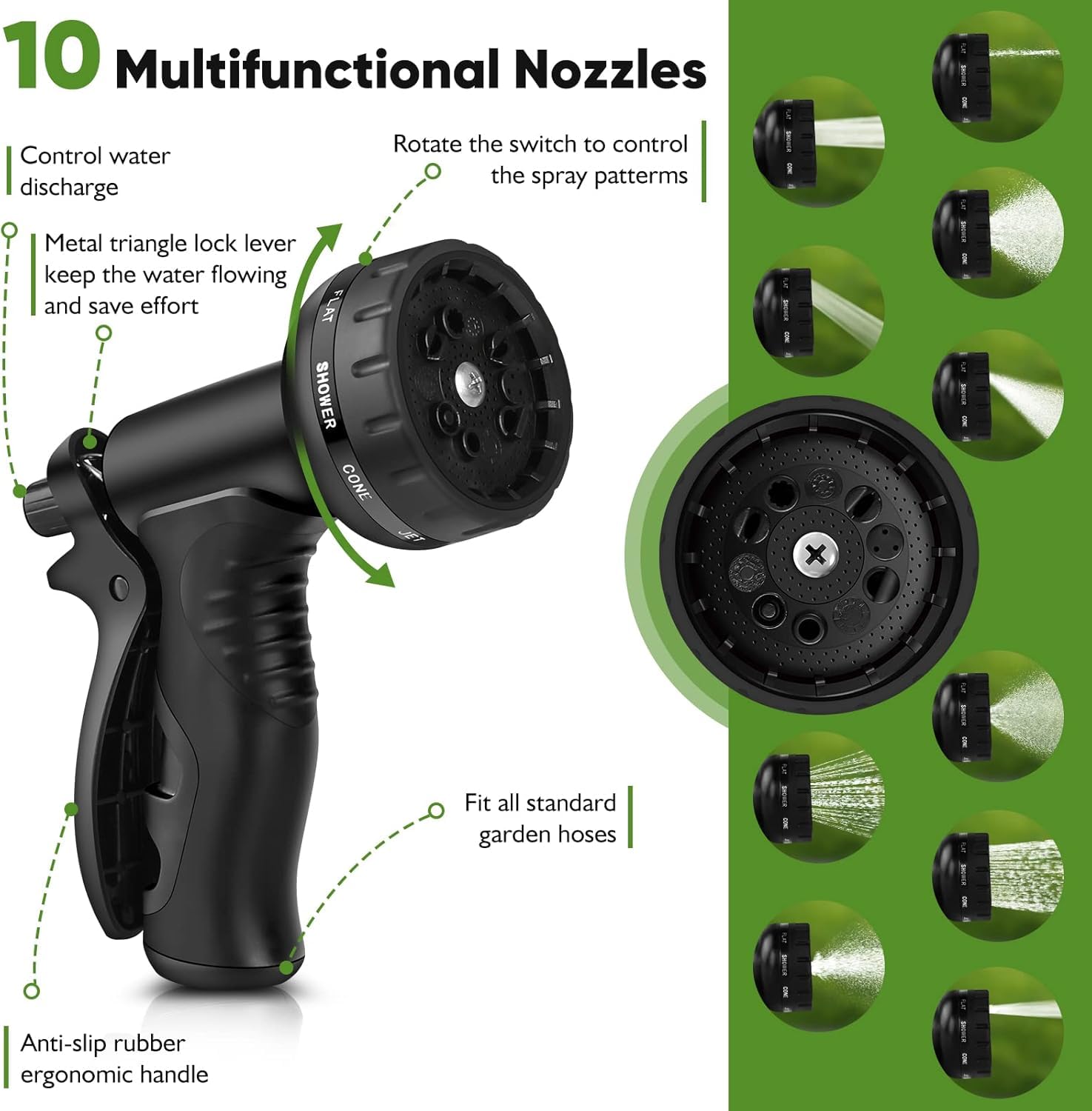 Tuzoc 100FT garden hose displayed in packaging