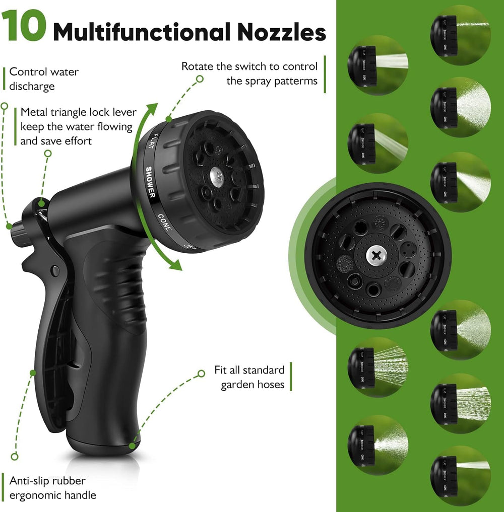 Tuzoc 100FT garden hose displayed in packaging