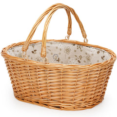 TwentyNext Large Wicker Basket front view with handles