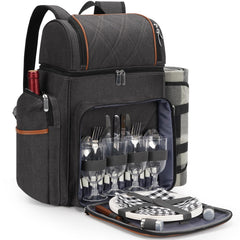 TwentyNext Picnic Backpack for 4, brown color, large insulated cooler