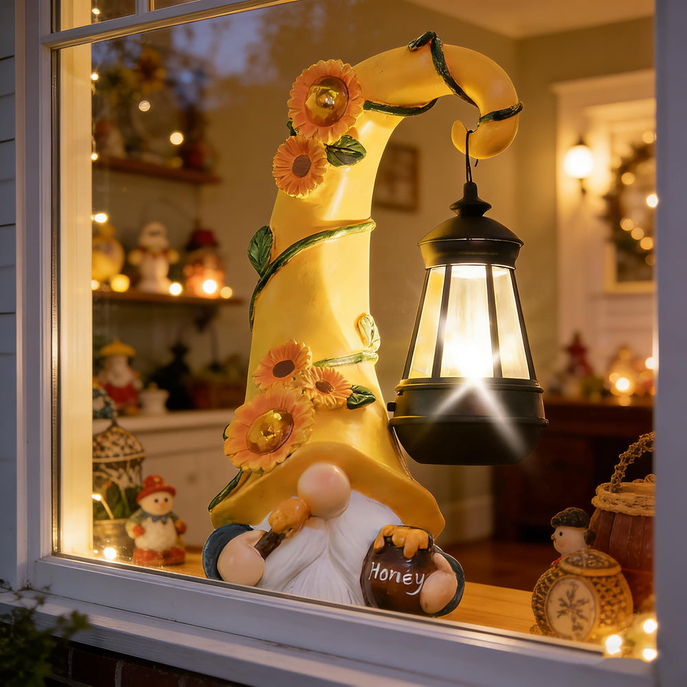 twinbling Garden Gnome Statue back view
