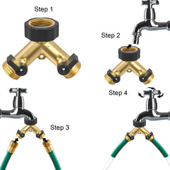 Twinkle Star 2 Way Garden Hose Splitter packaging details