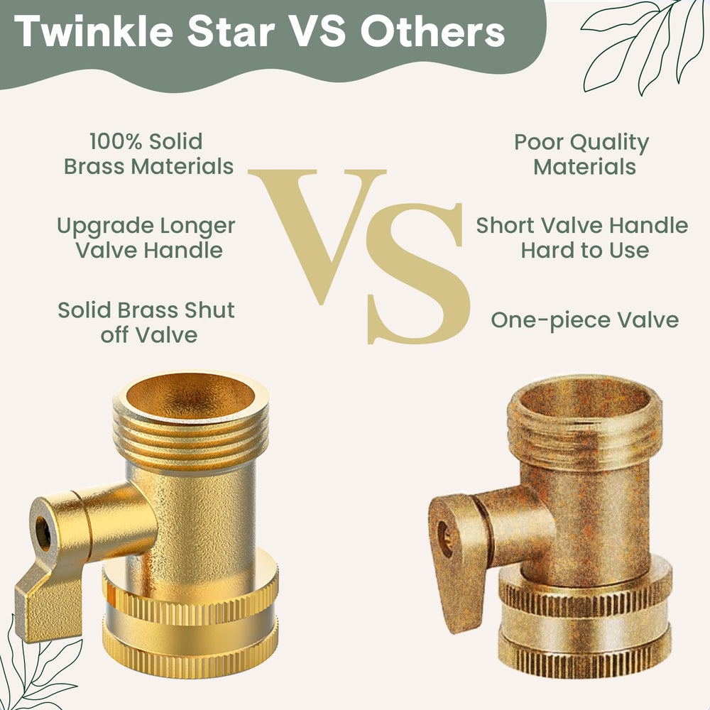 Twinkle Star Brass Hose Jet Nozzle in use watering plants
