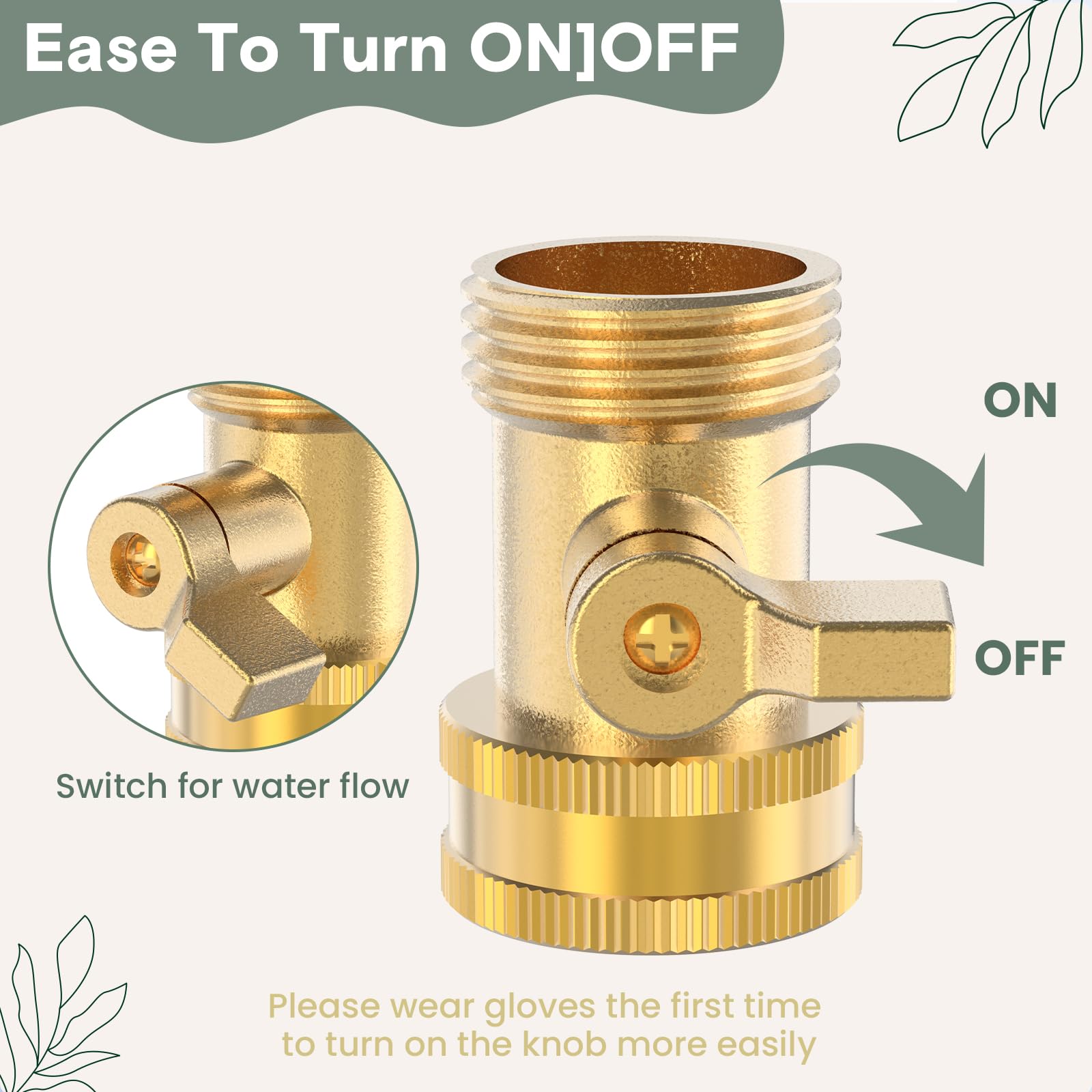 Twinkle Star Brass Hose Jet Nozzle with garden hose
