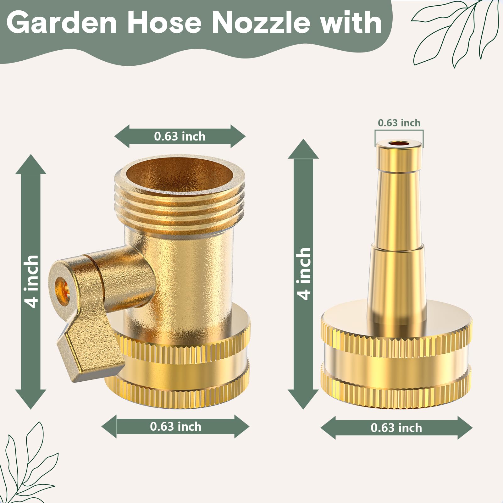 Twinkle Star Brass Hose Shut Off Valve close-up