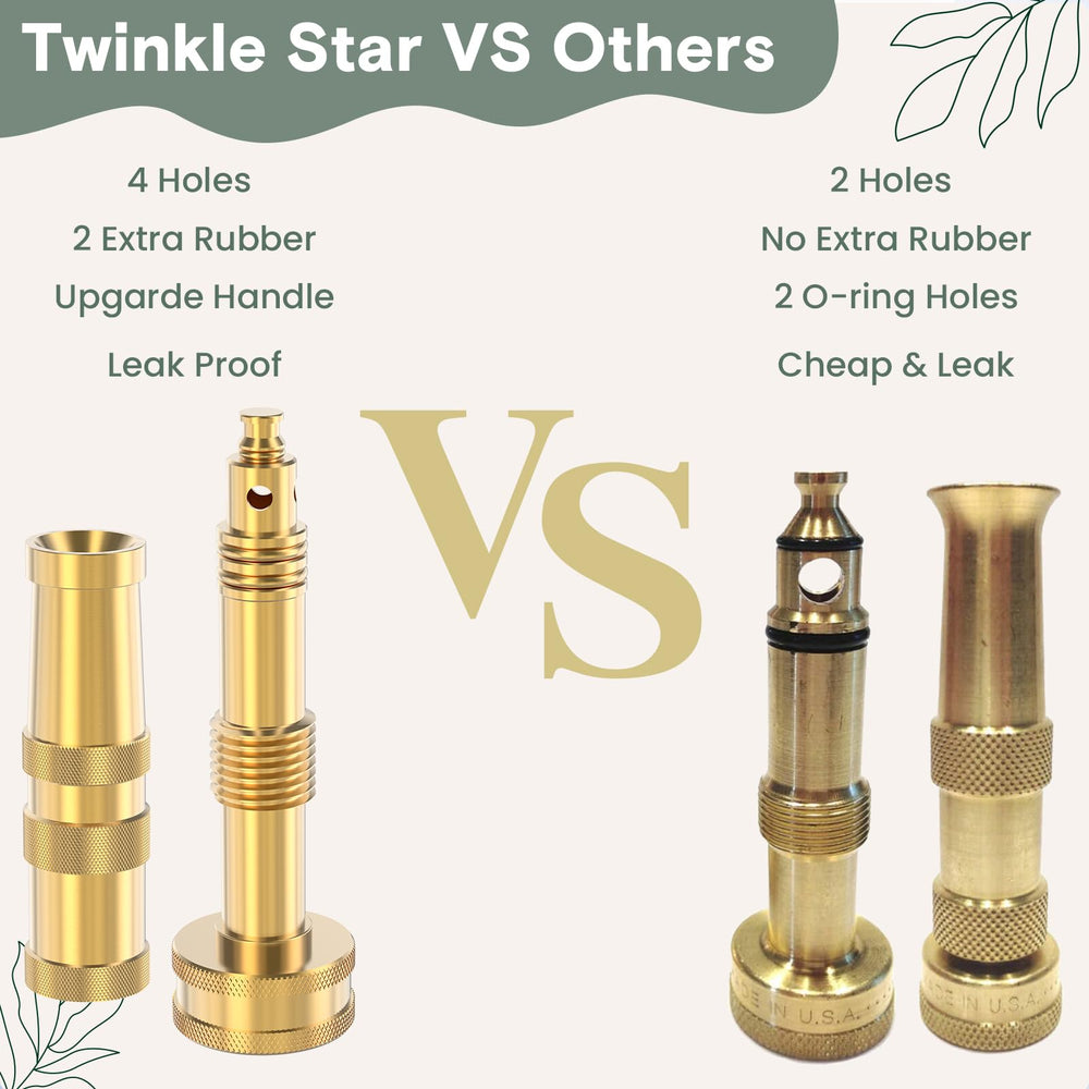 Twinkle Star garden hose nozzle with 3/4 inch GHT fitting