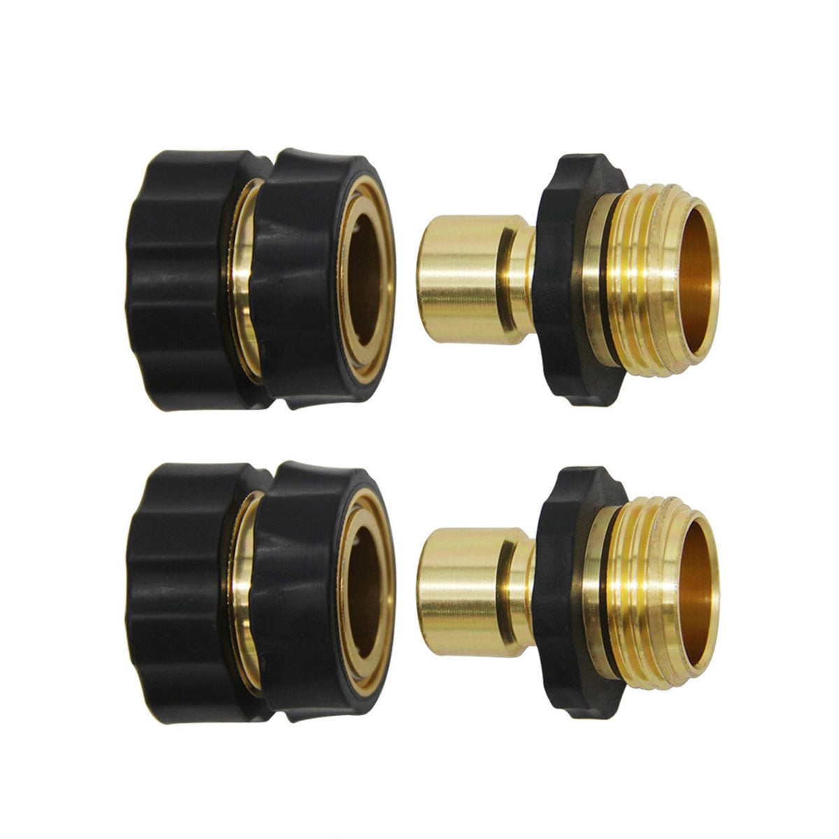 Twinkle Star garden hose quick connectors set with rubber washers