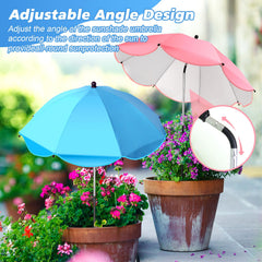 Twintaogo umbrella demonstrating adjustable height feature