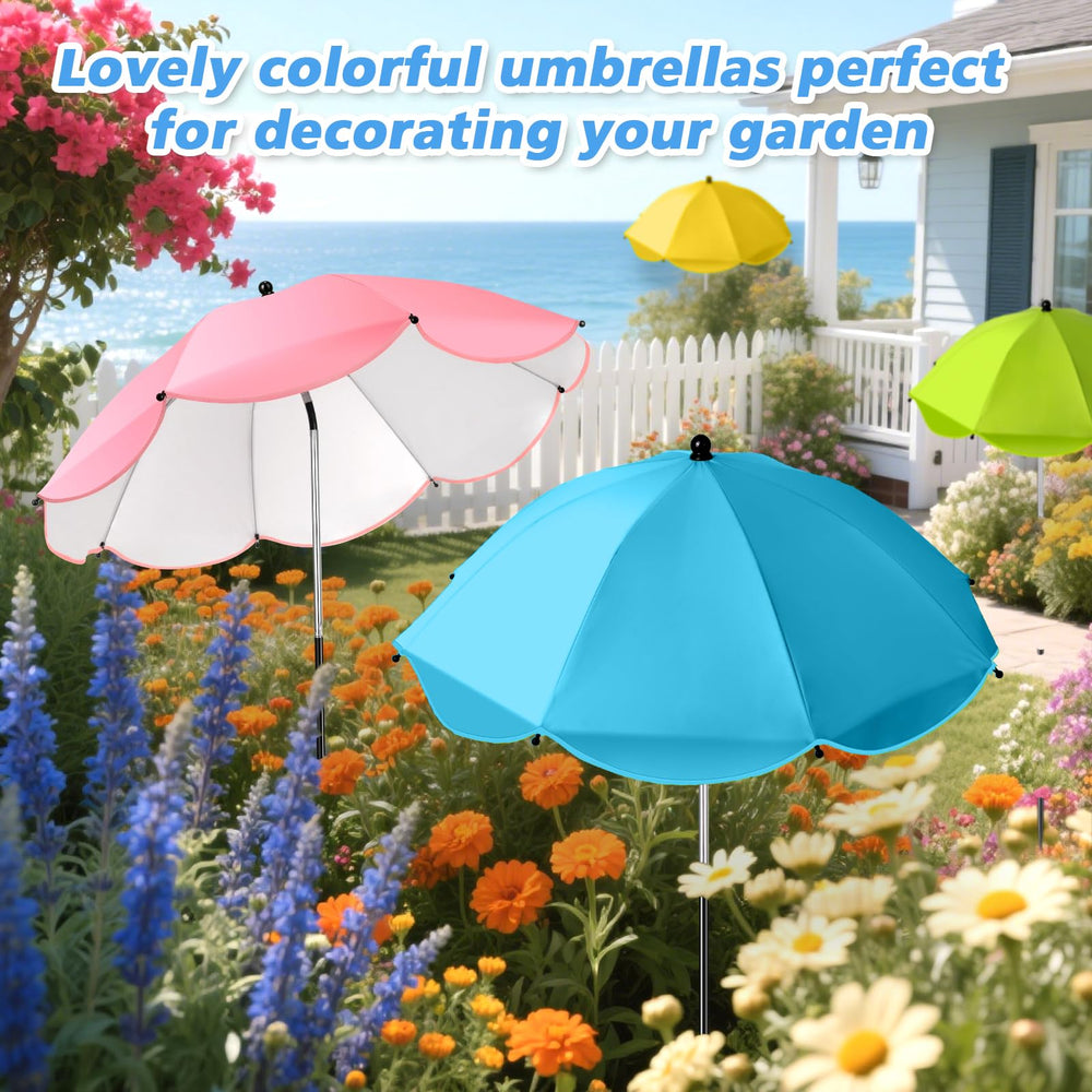 Twintaogo umbrella with bendable spring for angle adjustment