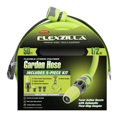 Twist action nozzle included with Flexzilla Garden Hose Kit
