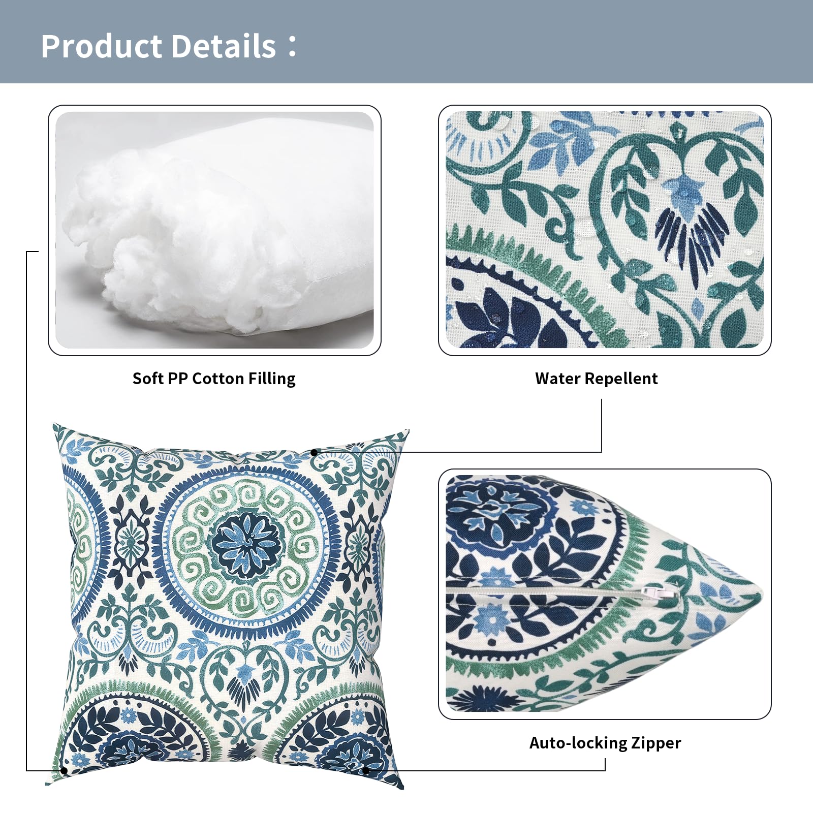TWLEAR Outdoor Pillow on garden sofa
