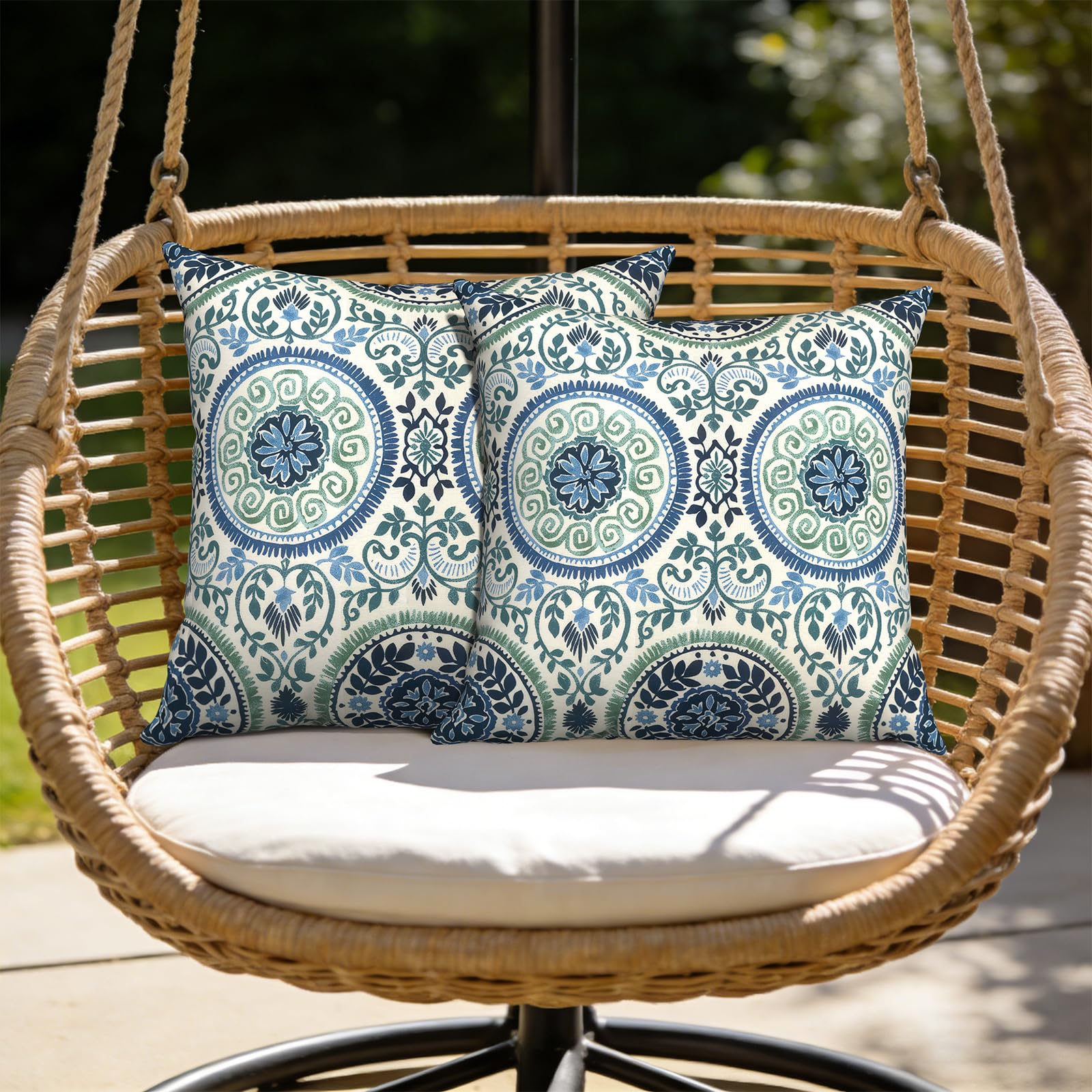 TWLEAR Outdoor Pillow on patio furniture