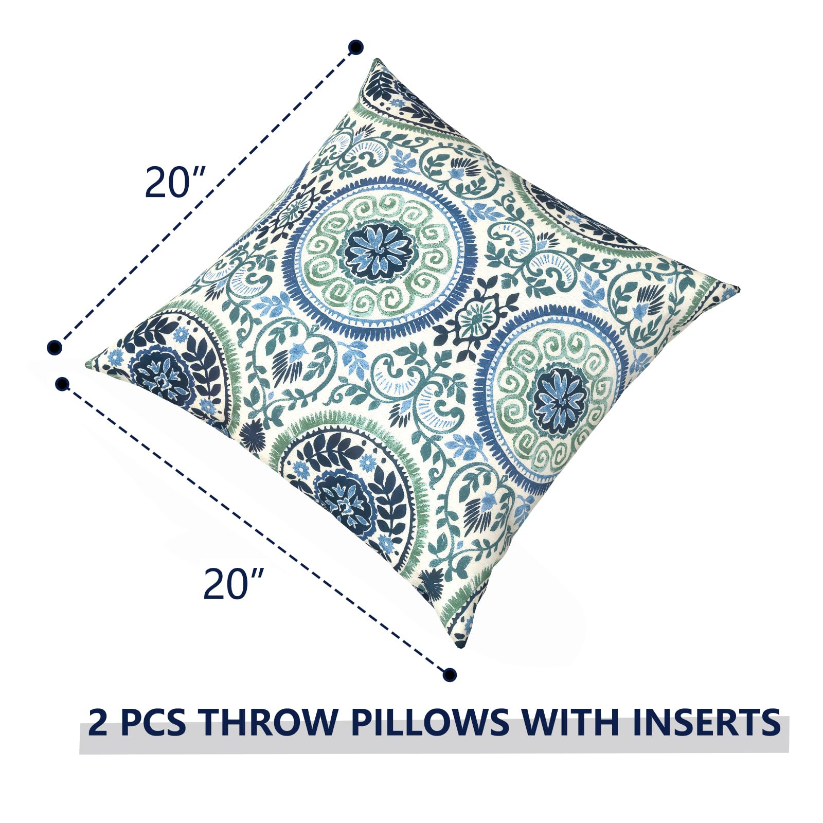 TWLEAR Outdoor Pillow with insert pack of 2