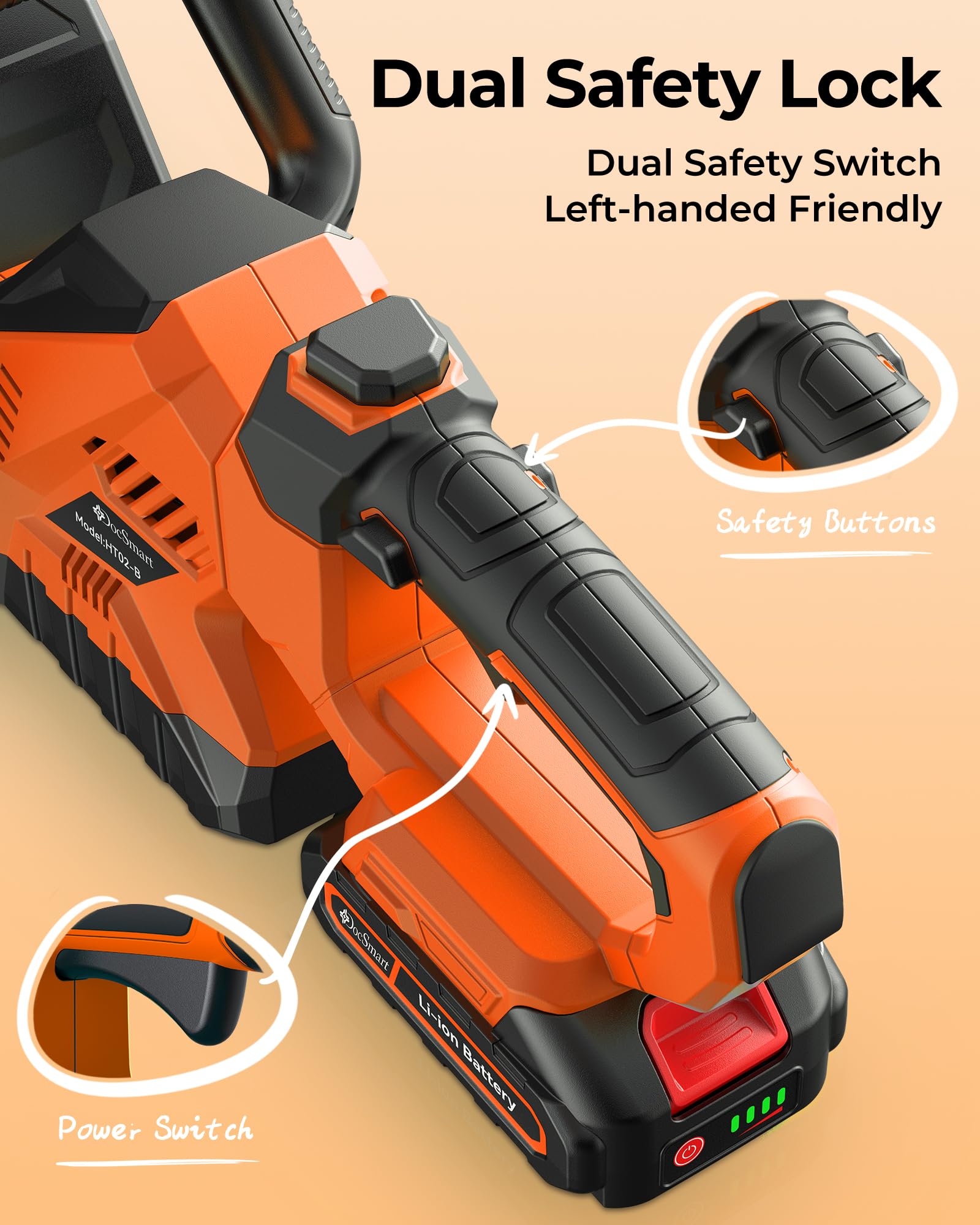 Two 2000mAh batteries for DocSmart hedge trimmer