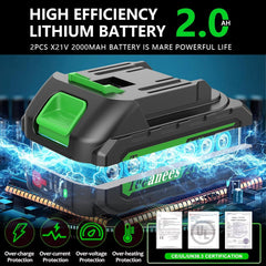 Two 2000mAh batteries for TEEANEES Mini Chainsaw