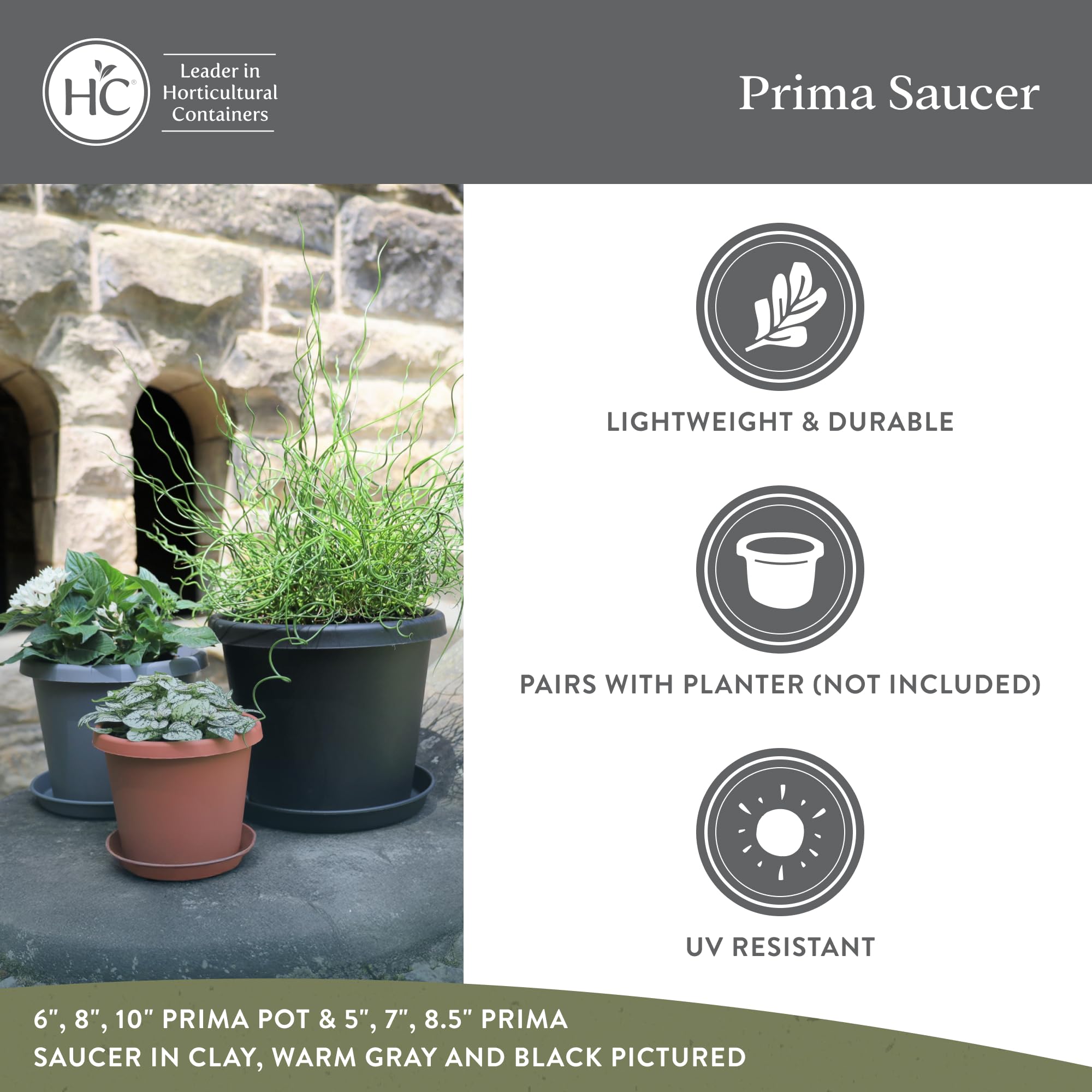 Two 21 Inch Prima Round Plant Saucers Twilight Blue stacked