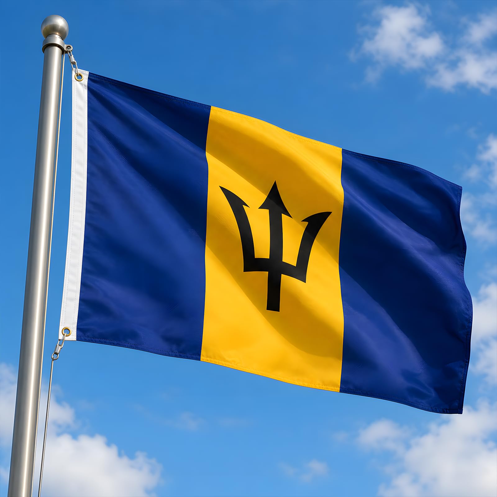 Two AhfuLife Barbados Flags side by side