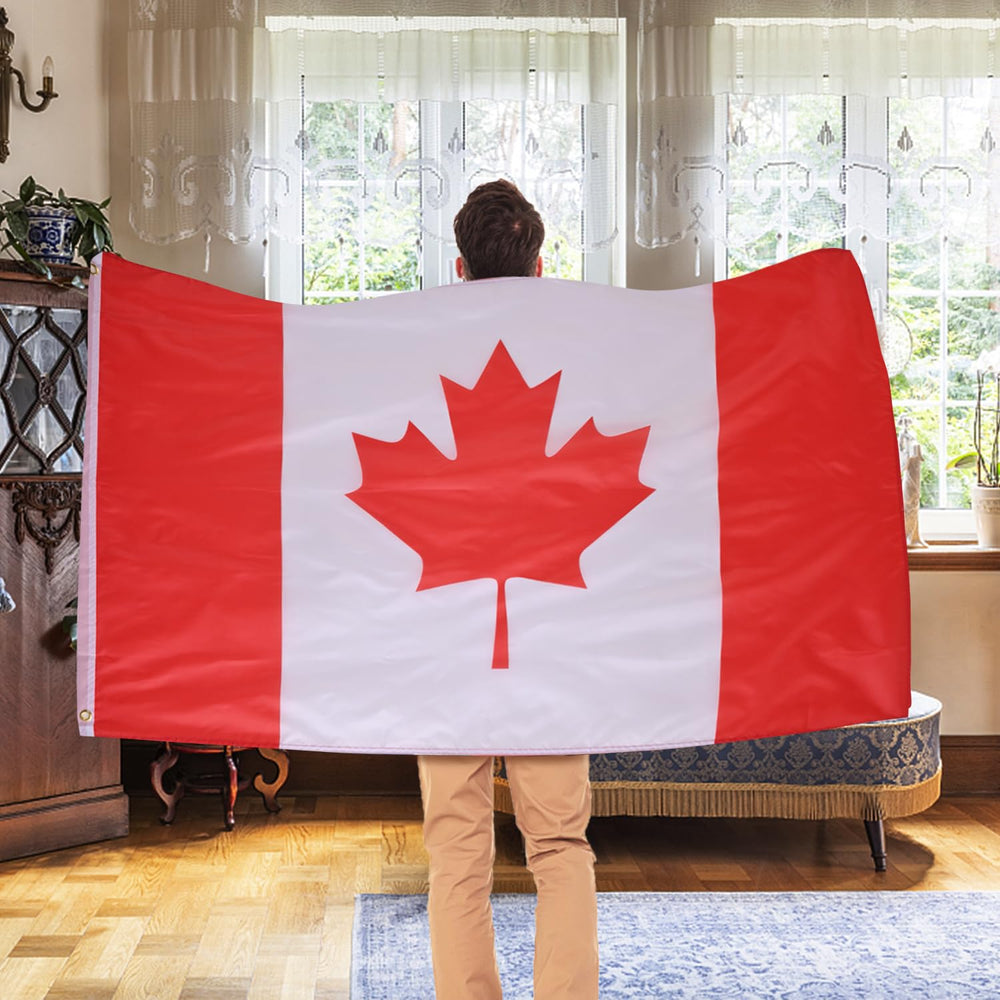 Two AhfuLife Canada Flags 3 x 5 ft in a pack