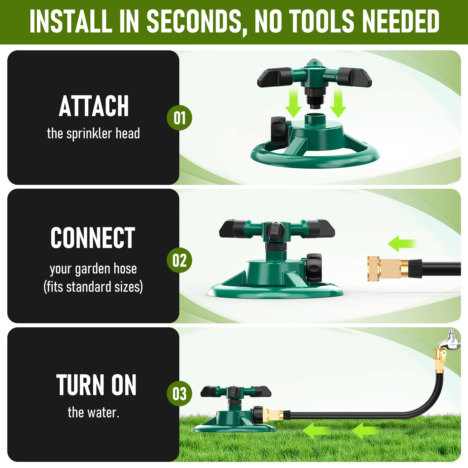 Two ANDVANA Lawn Sprinklers displayed together