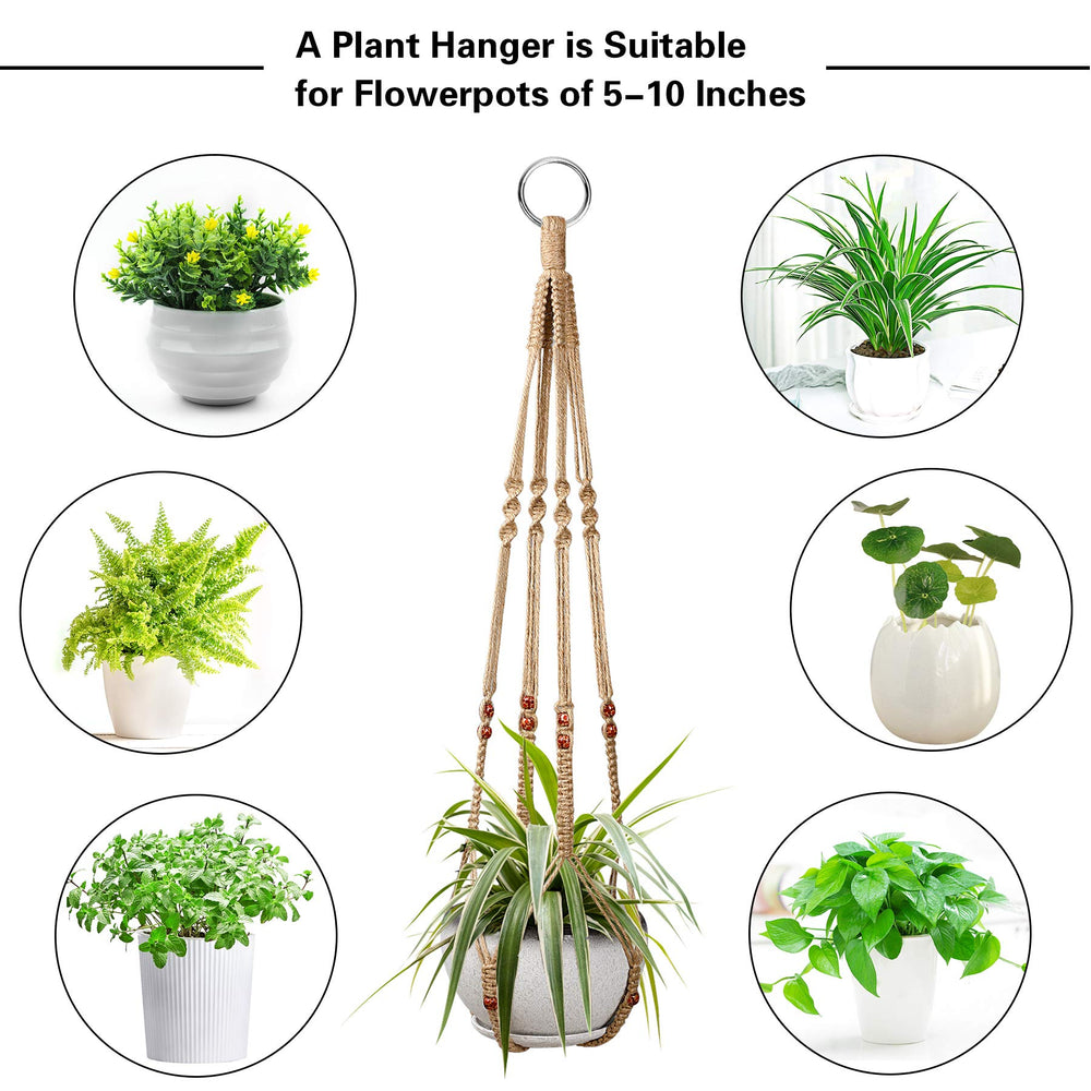 Two Augshy plant hangers displayed in a garden