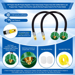 Two BBQHKCX propane hoses packaged together