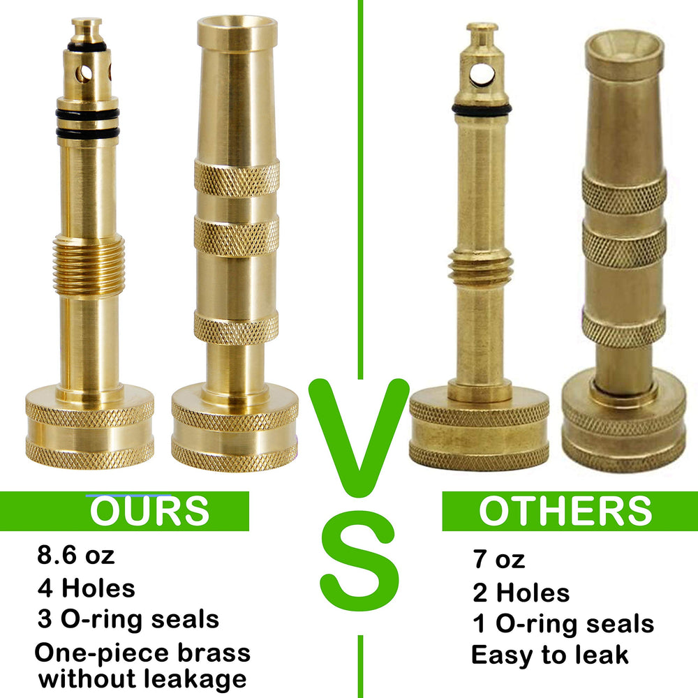 Two Biswing Brass Hose Nozzles packaged together