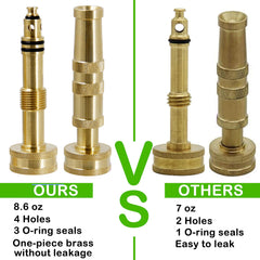 Two Biswing Brass Hose Nozzles packaged together
