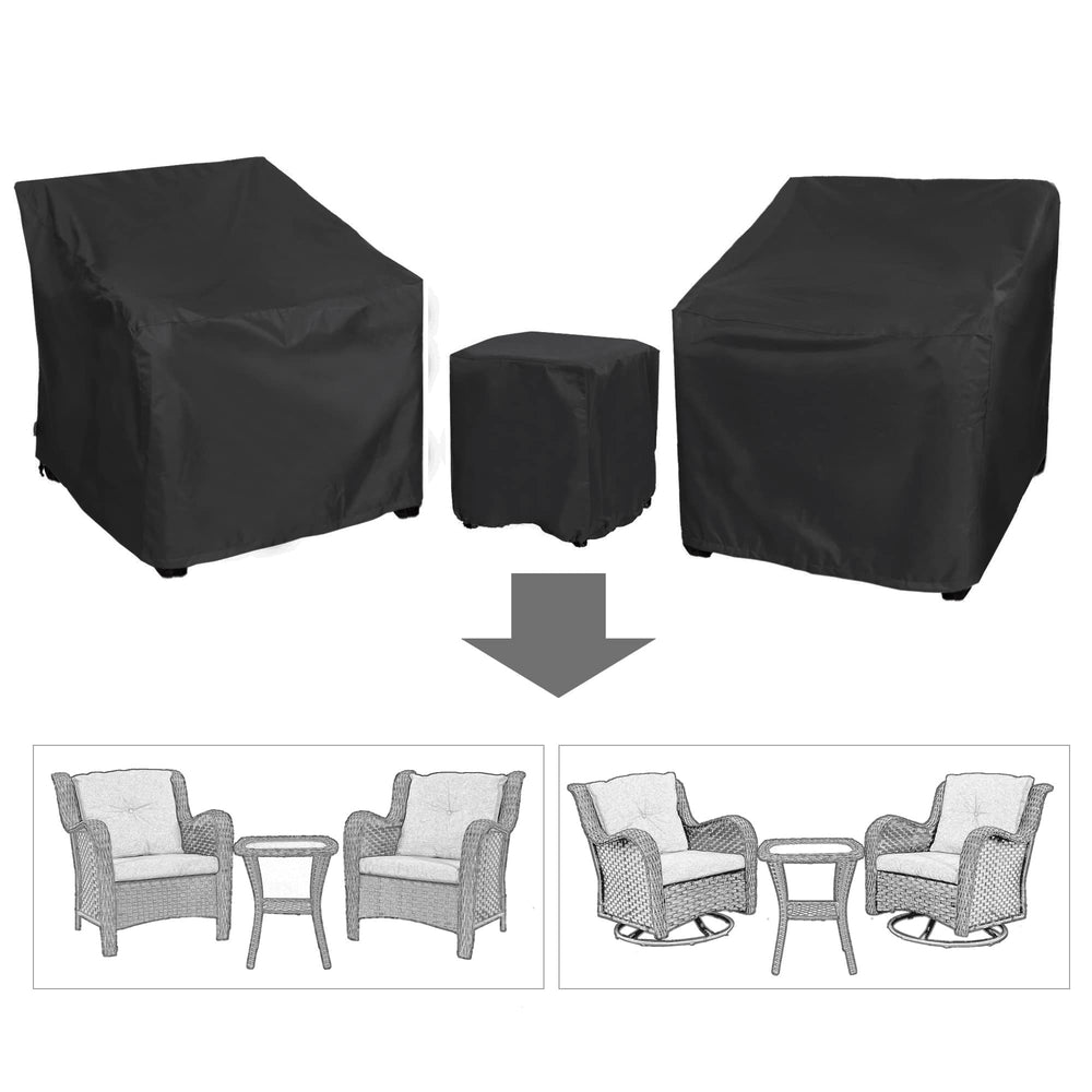 Two chair covers and one coffee table cover in BANER GARDEN set