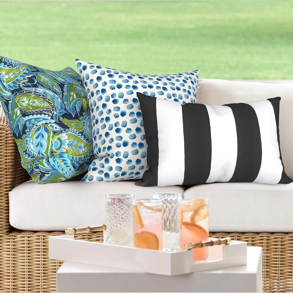 Two DYTXIII Outdoor Waterproof Lumbar Pillow Covers displayed together