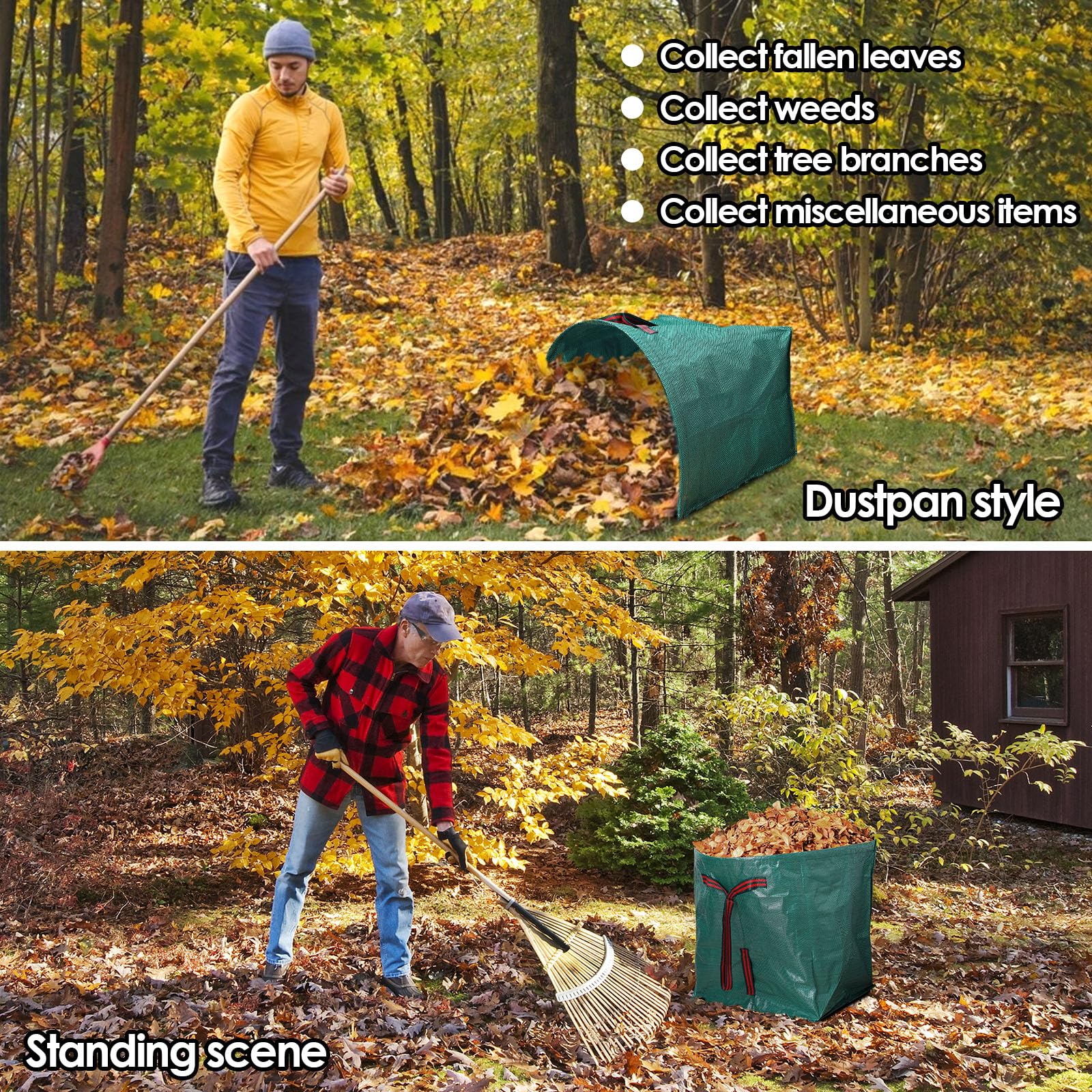 Two GIJHXIK garden bags stacked for storage