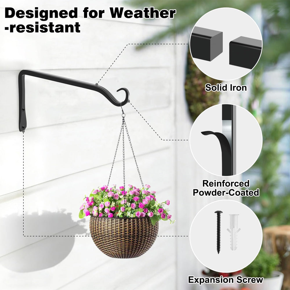 Two Gtongoko 8 Inch Plant Hangers displayed outdoors