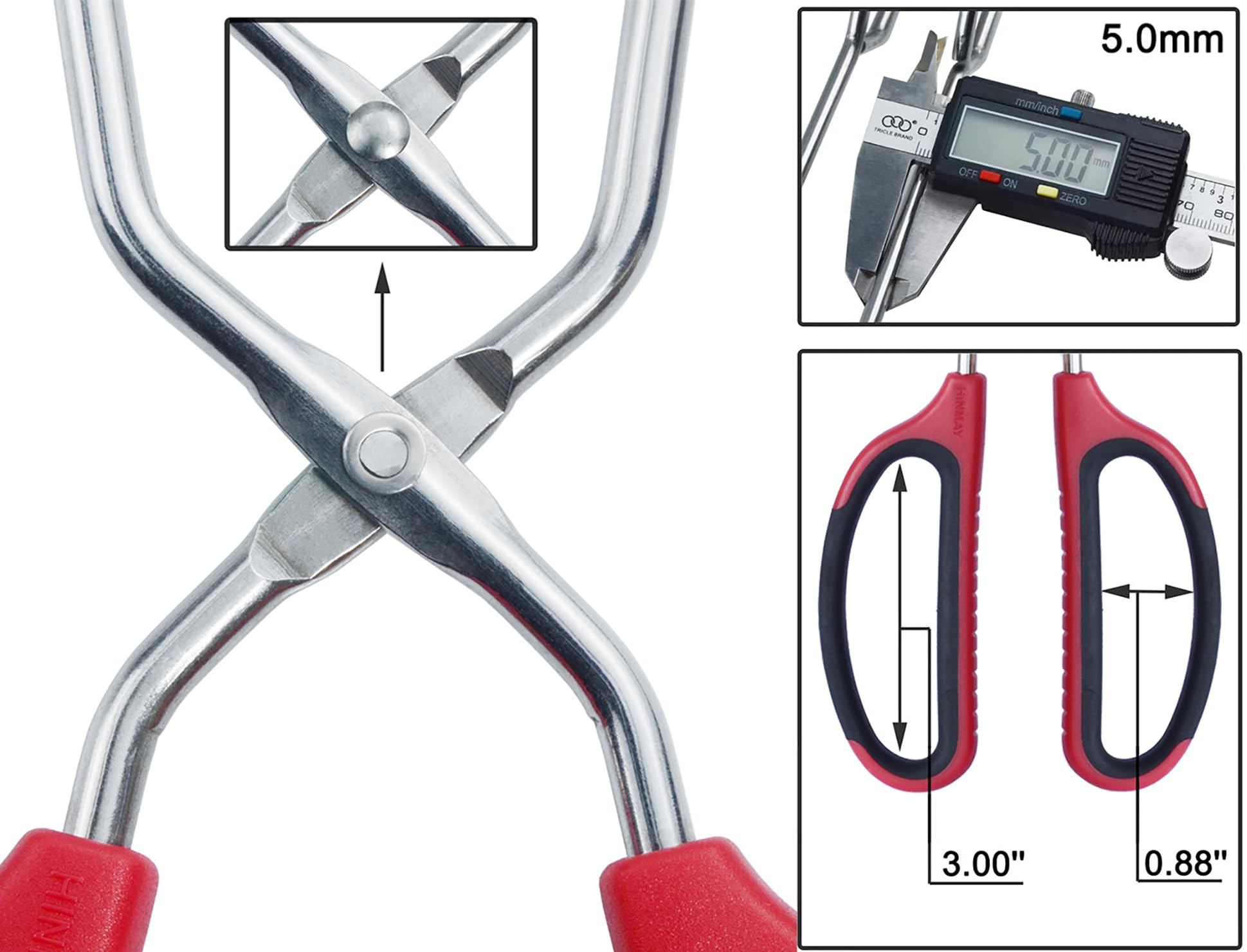 Two HINMAY scissor tongs set displayed together