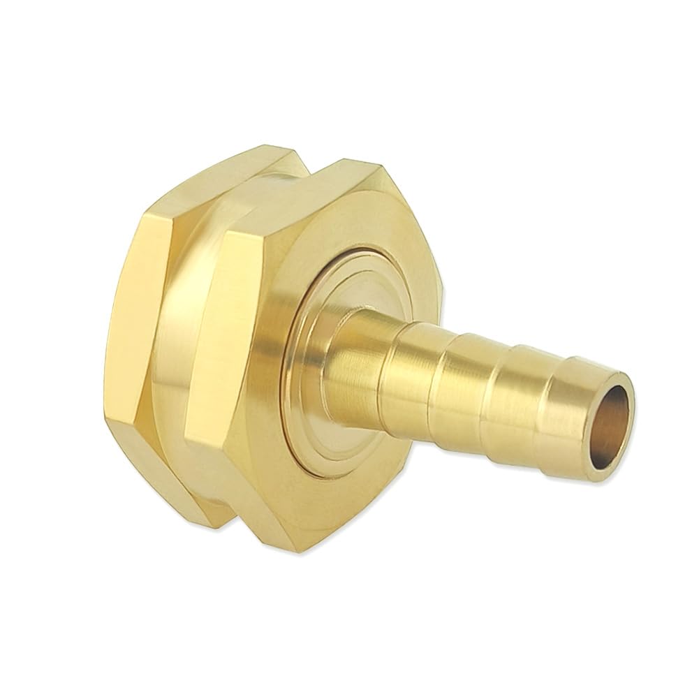 Two Hooshing garden hose adapters with gaskets and stainless steel clamps