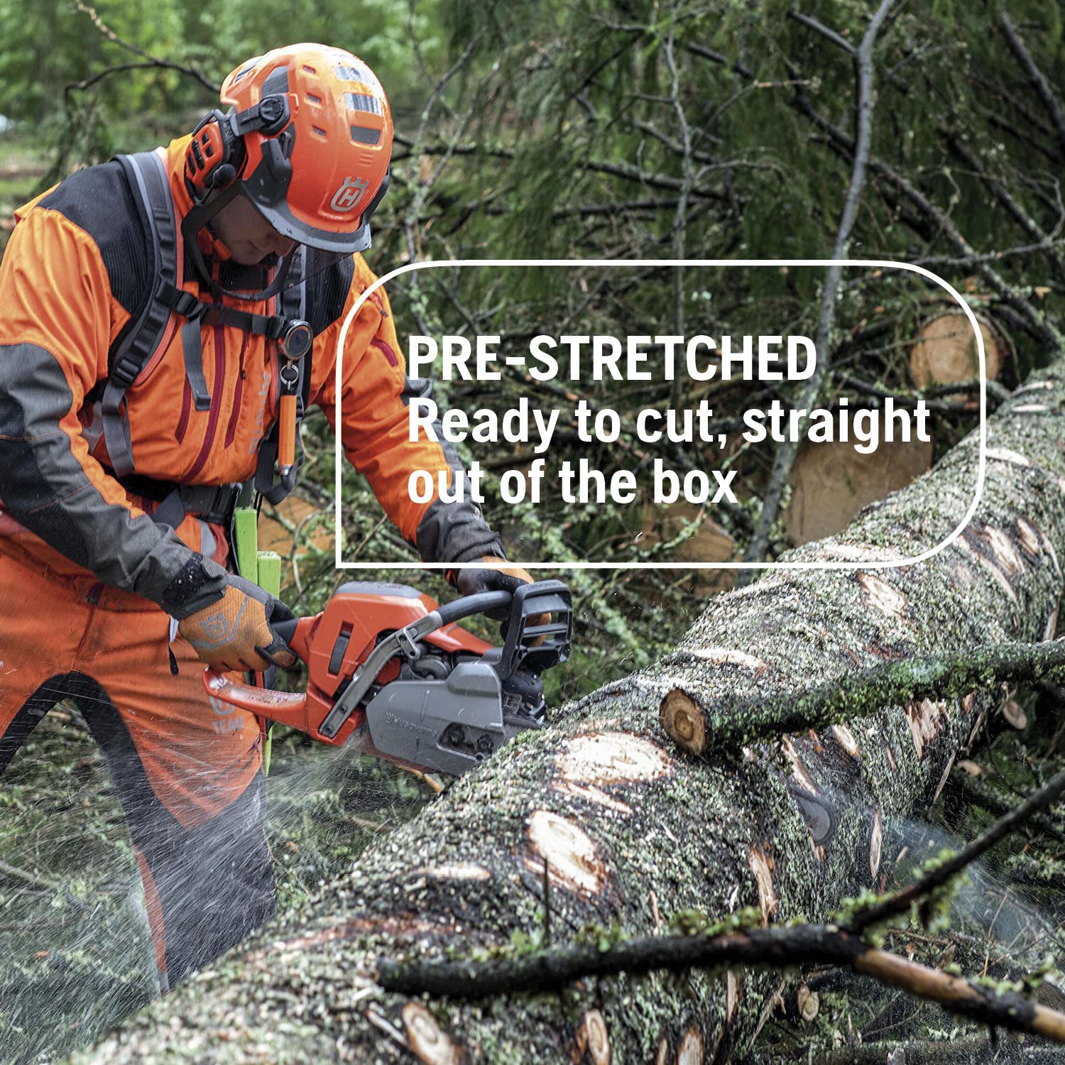 Two Husqvarna X-Cut SP33G chainsaw chains in a pack