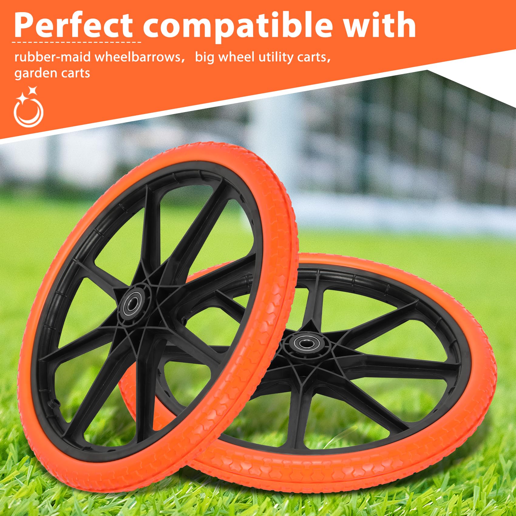 Two Iococee 20x1.95" flat free tires in packaging
