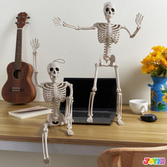 Two JOYIN skeletons displayed together for Halloween decoration