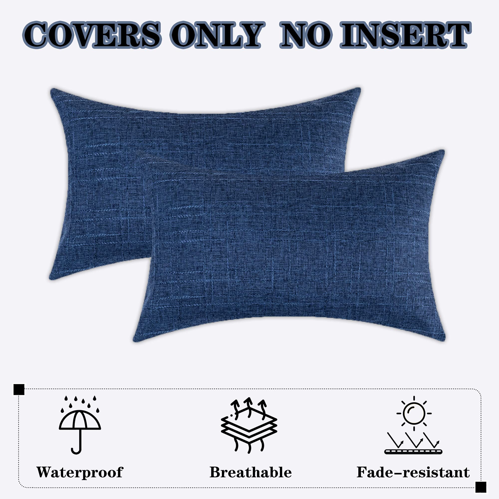 Two K KEVIN TEXTILE lumbar pillow covers stacked together