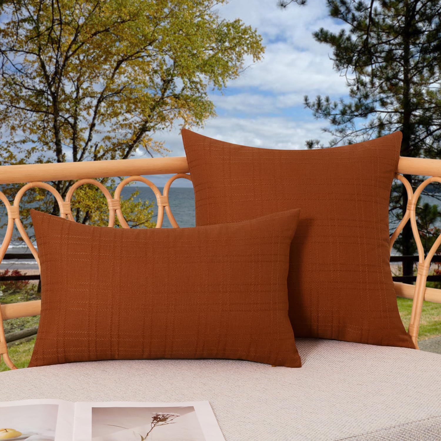 Two K KEVIN TEXTILE waterproof pillow covers stacked together