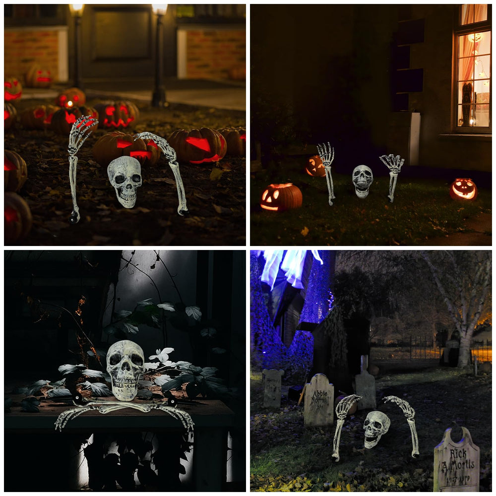 Two Kannove Skeleton Stakes with adjustable stakes in yard