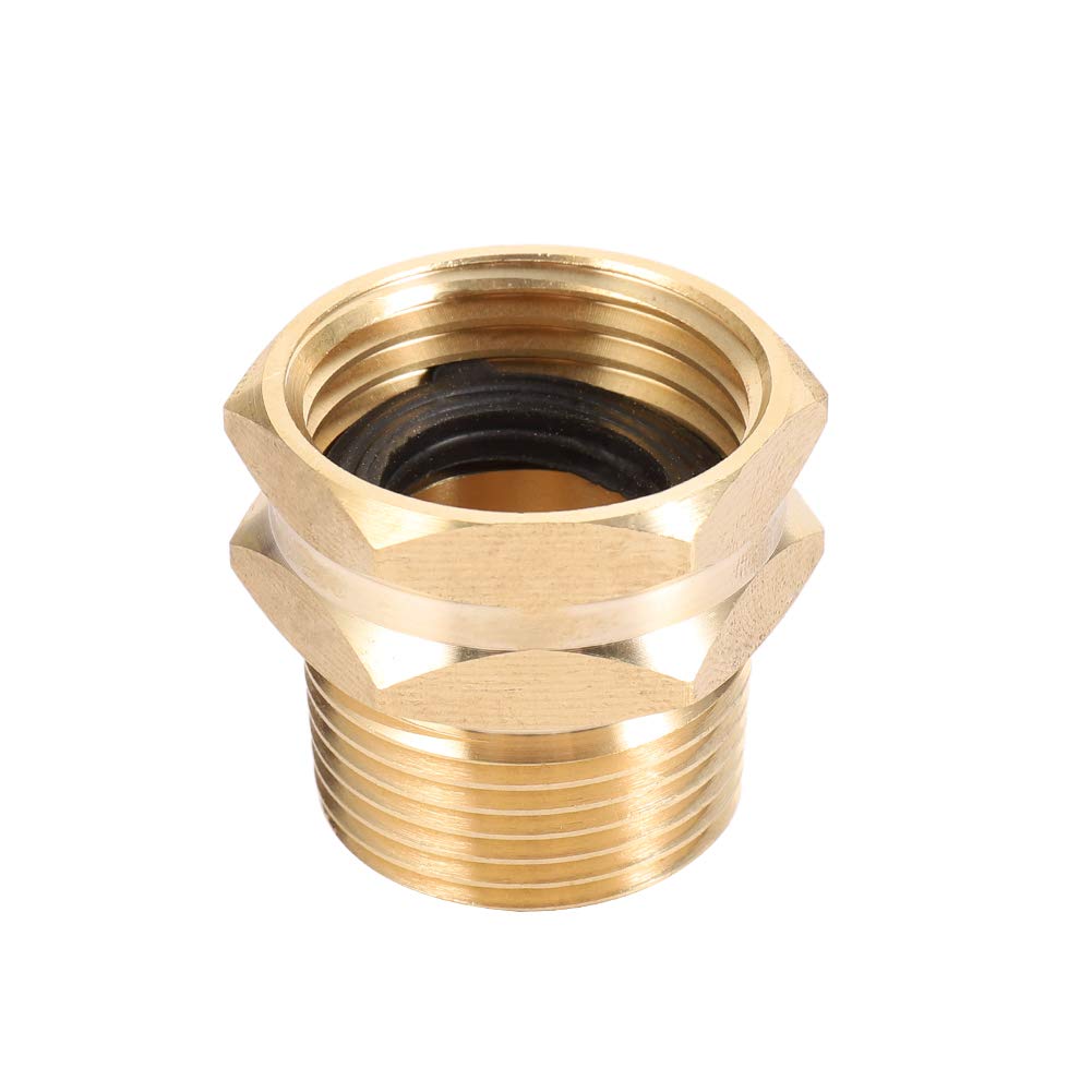 Two Kbrotech Brass Garden Hose Adapters with rubber washers