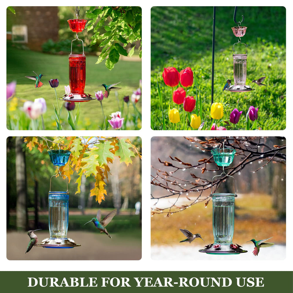Two Kingsyard hummingbird feeders displayed together