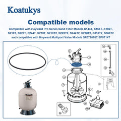 Two Koatukys GMX600F O-Rings for Hayward filters